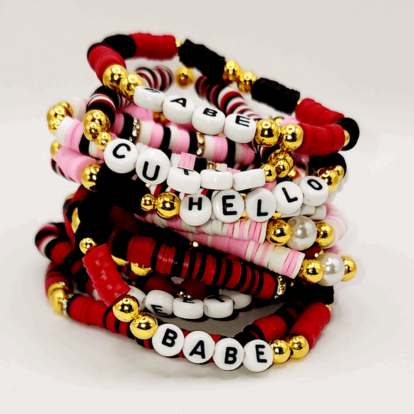 Love Me Beaded Stretch Bracelet