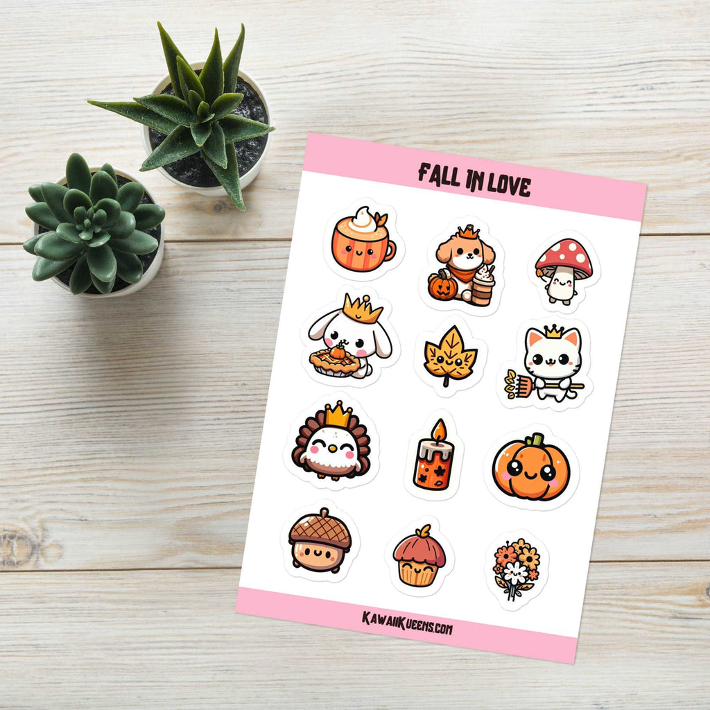 Fall In Love Sticker Sheet